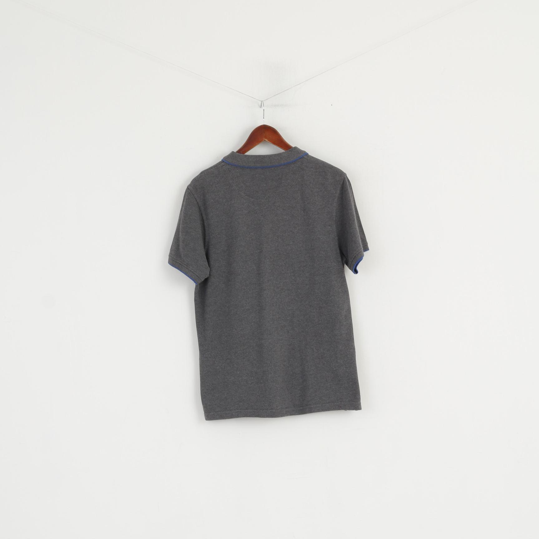 Pierre Cardin Homme M Polo Gris Coton Boutons Détaillés Haut Classique