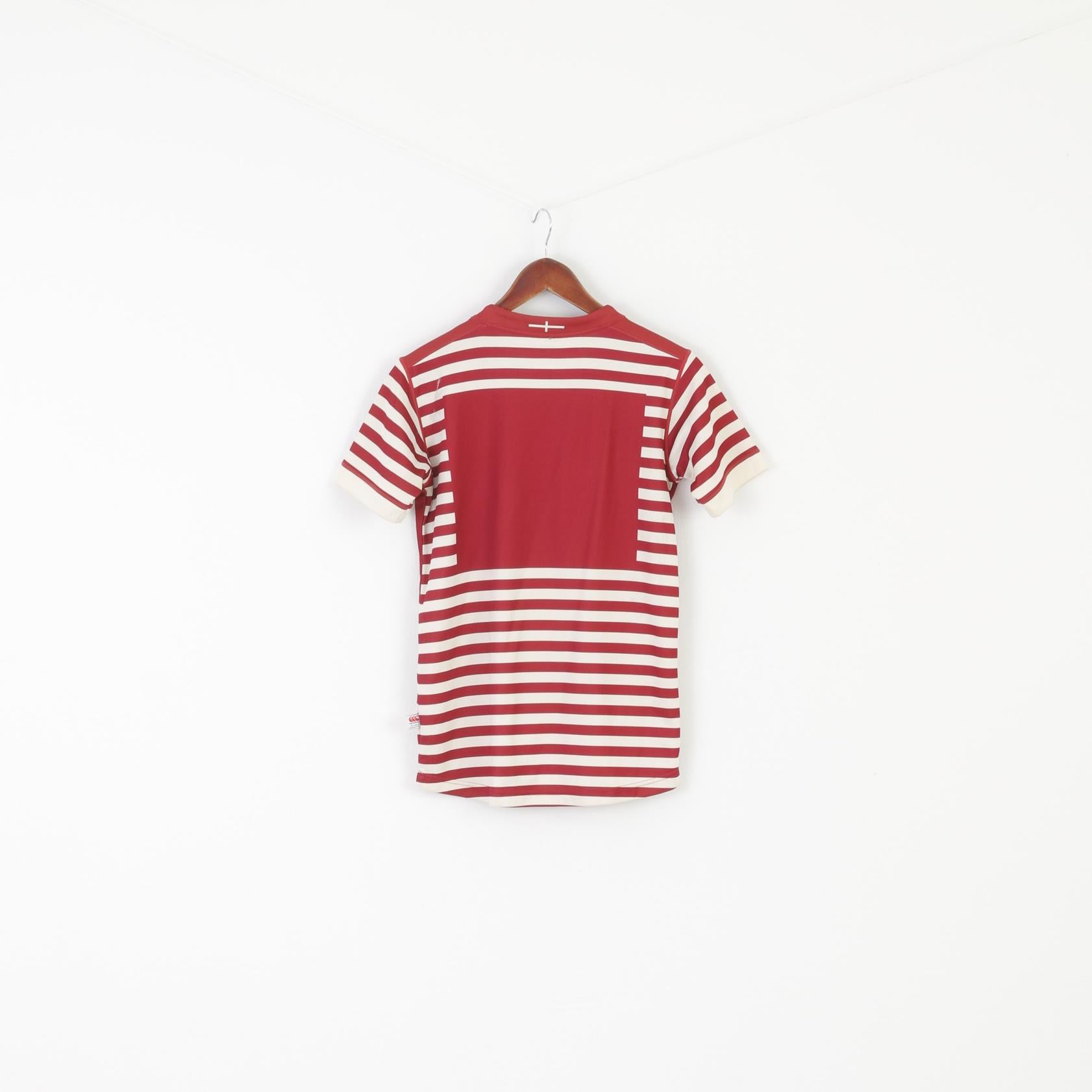 Canterbury England Boys 12 Age Shirt Maroon National Rugby Union Team O2 Jersey Top