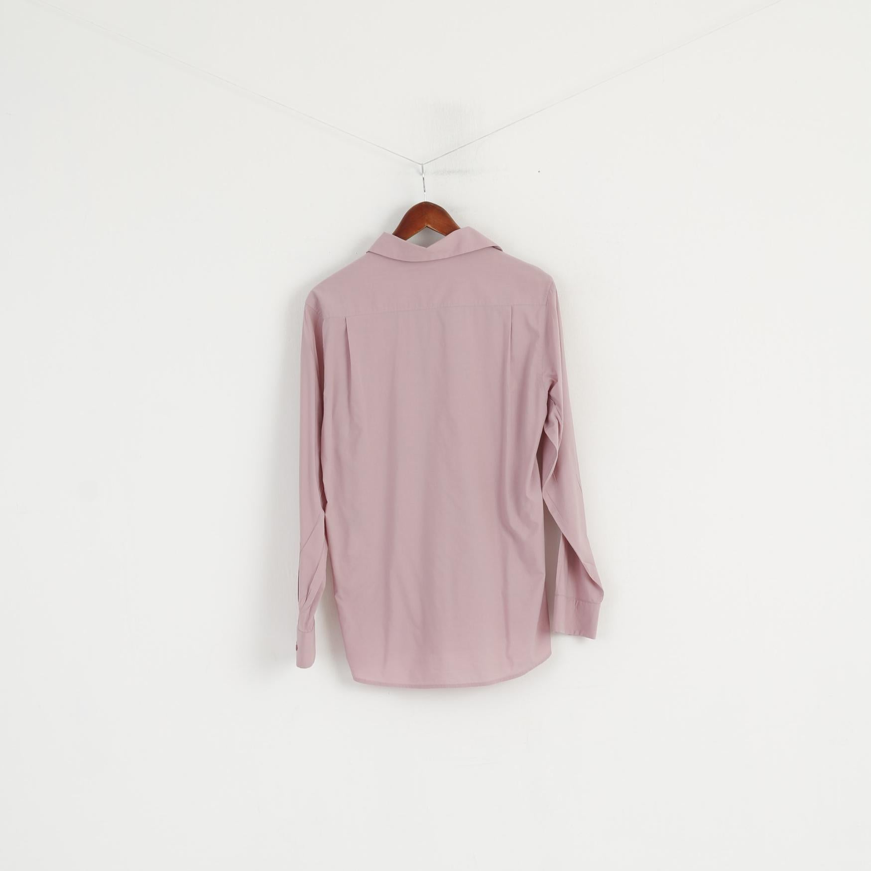 DKNY Chemise décontractée pour hommes Lila Coton Viscose Mélange Doux Haut à manches longues