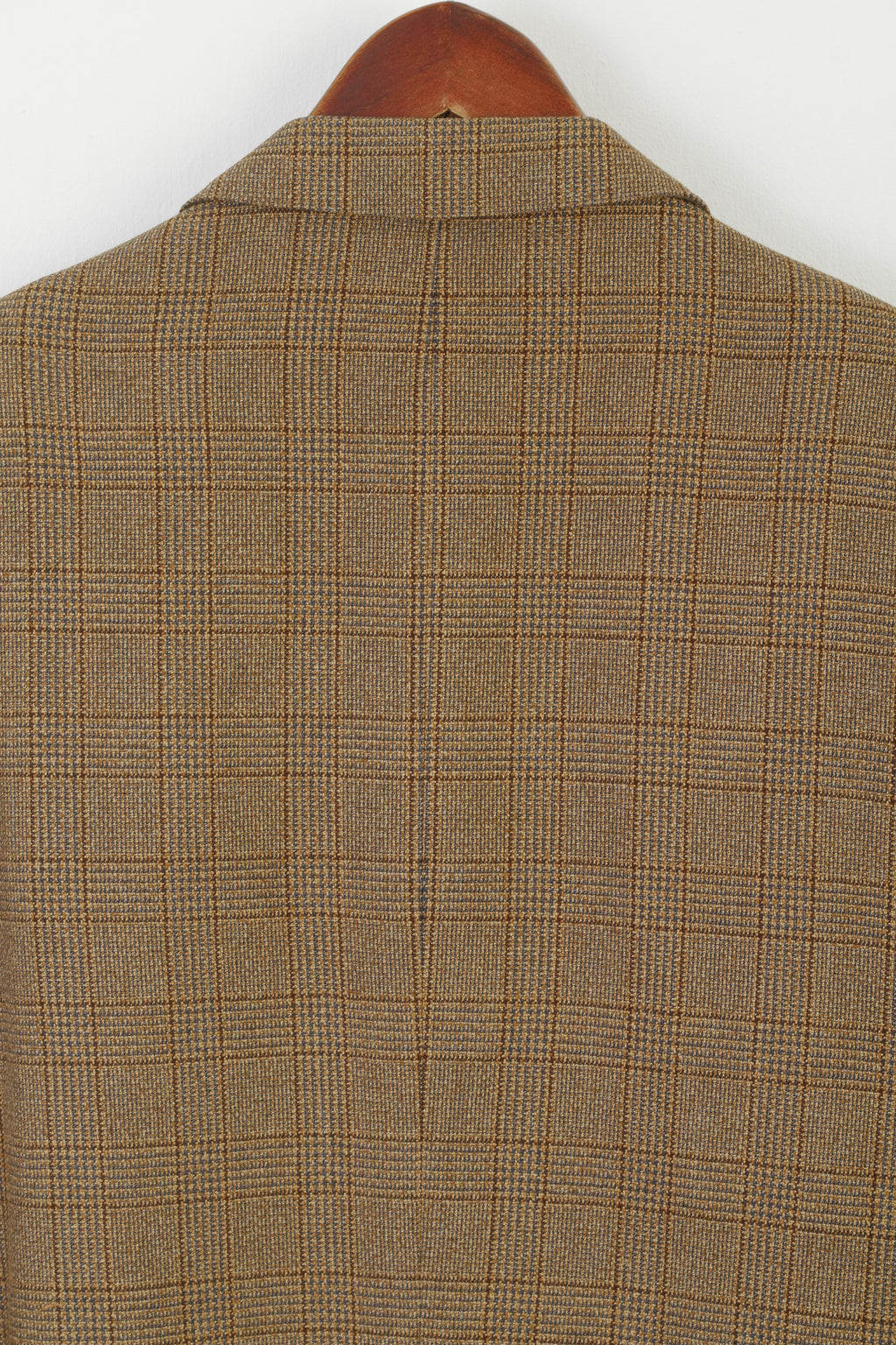 Marks & Spencer Italian Soft Men 50 Blazer Brown Check Silk Wool Blend Italy Jacket