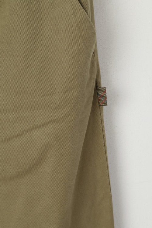 Barbour Hommes 34 Pantalon Vert Coton Vert Classique Pantalon Décontracté À Jambe Droite