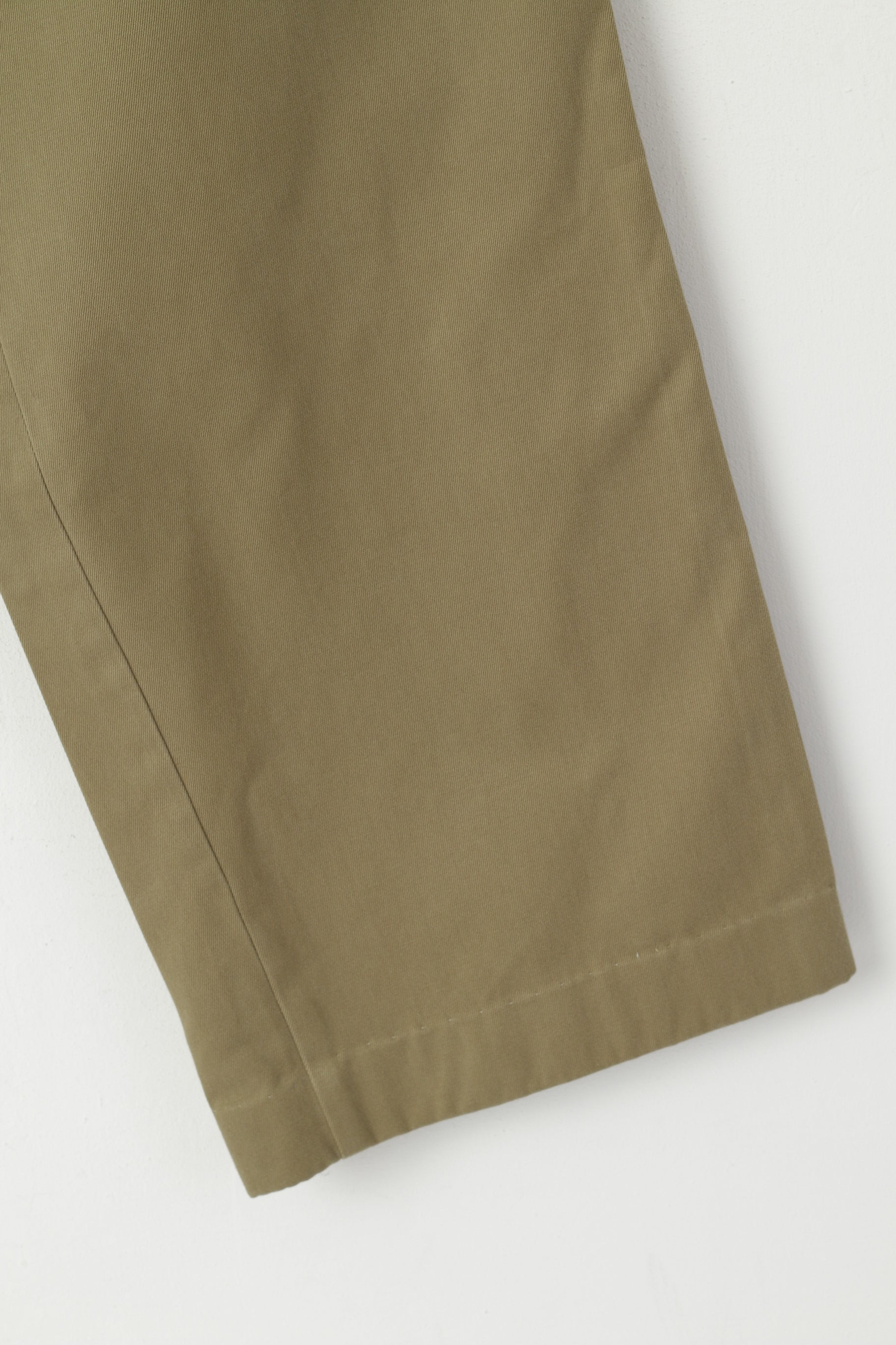 Barbour Men 34 Trousers Green Cotton Green Classic Straight Leg Casual Pants