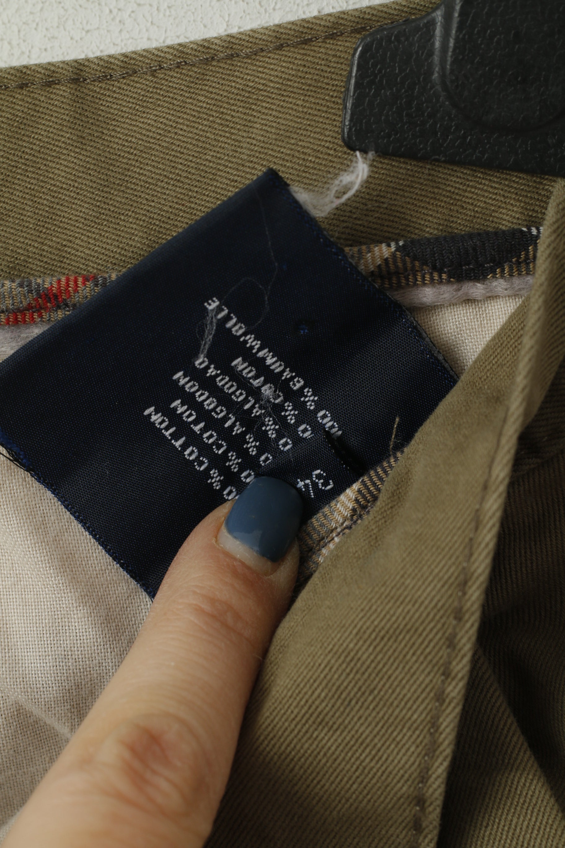 Barbour Men 34 Trousers Green Cotton Green Classic Straight Leg Casual Pants