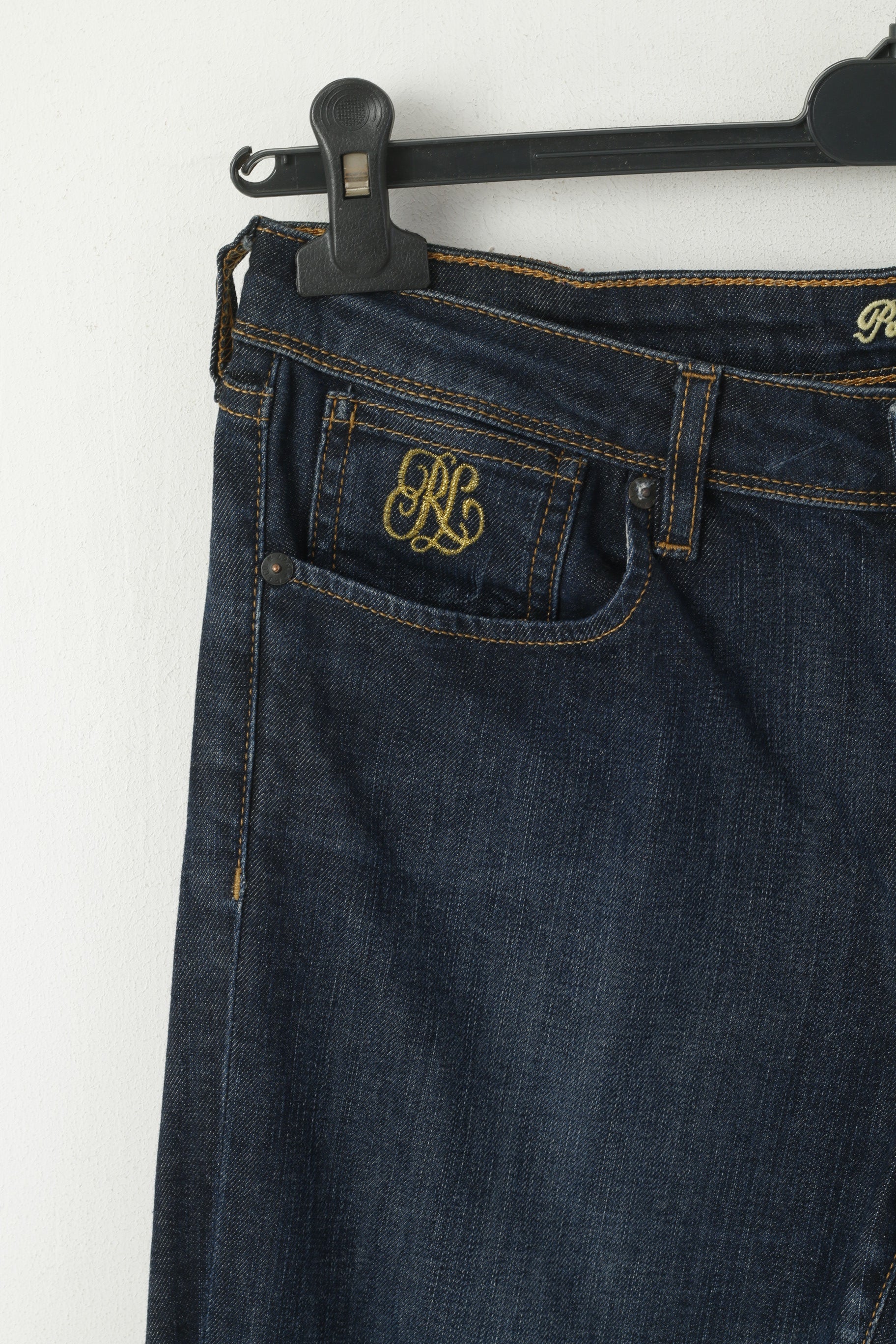 Polo Jeans Ralph Lauren Women 30 / 32 Trousers Navy Denim Jeans Cotton Bootcut Pants