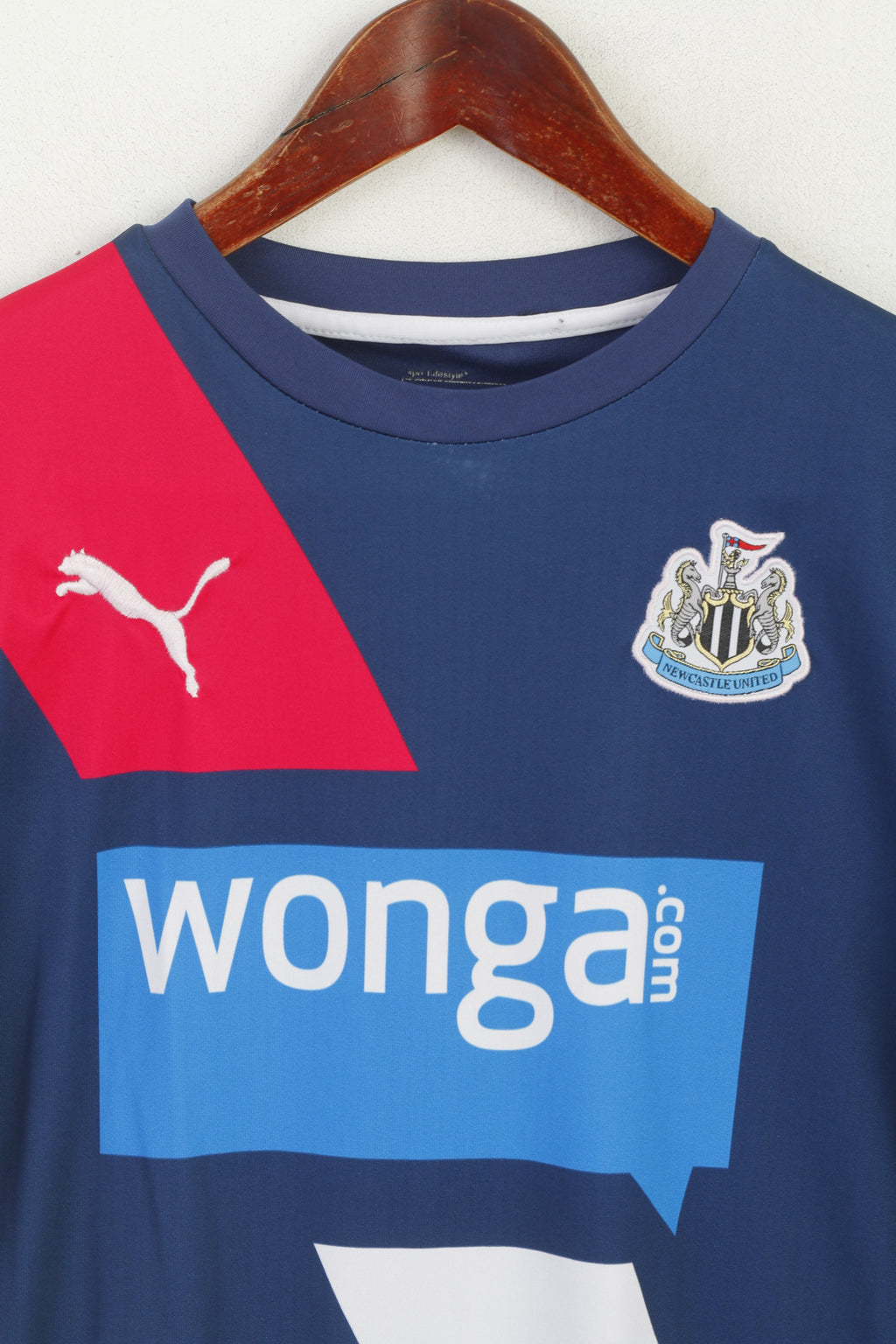 Puma Boys 164 Shirt Navy Newcastle United Football Club Jersey Sport Top