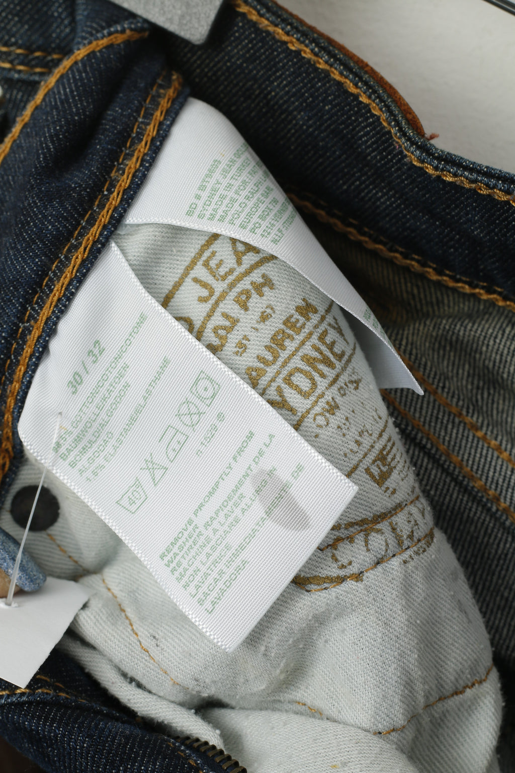 Polo Jeans Ralph Lauren Women 30 / 32 Trousers Navy Denim Jeans Cotton Bootcut Pants