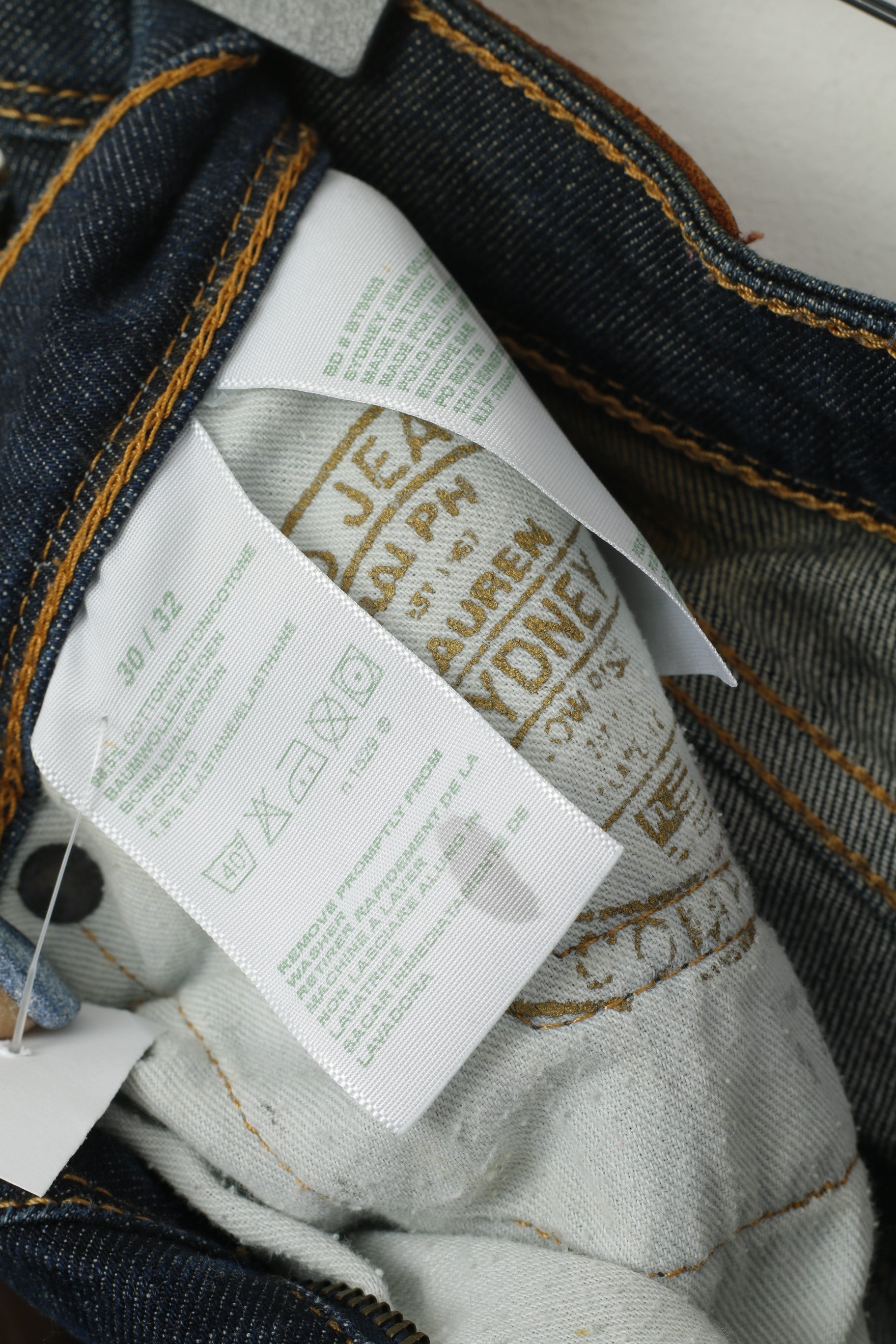 Polo Jeans Ralph Lauren Women 30 / 32 Trousers Navy Denim Jeans Cotton Bootcut Pants