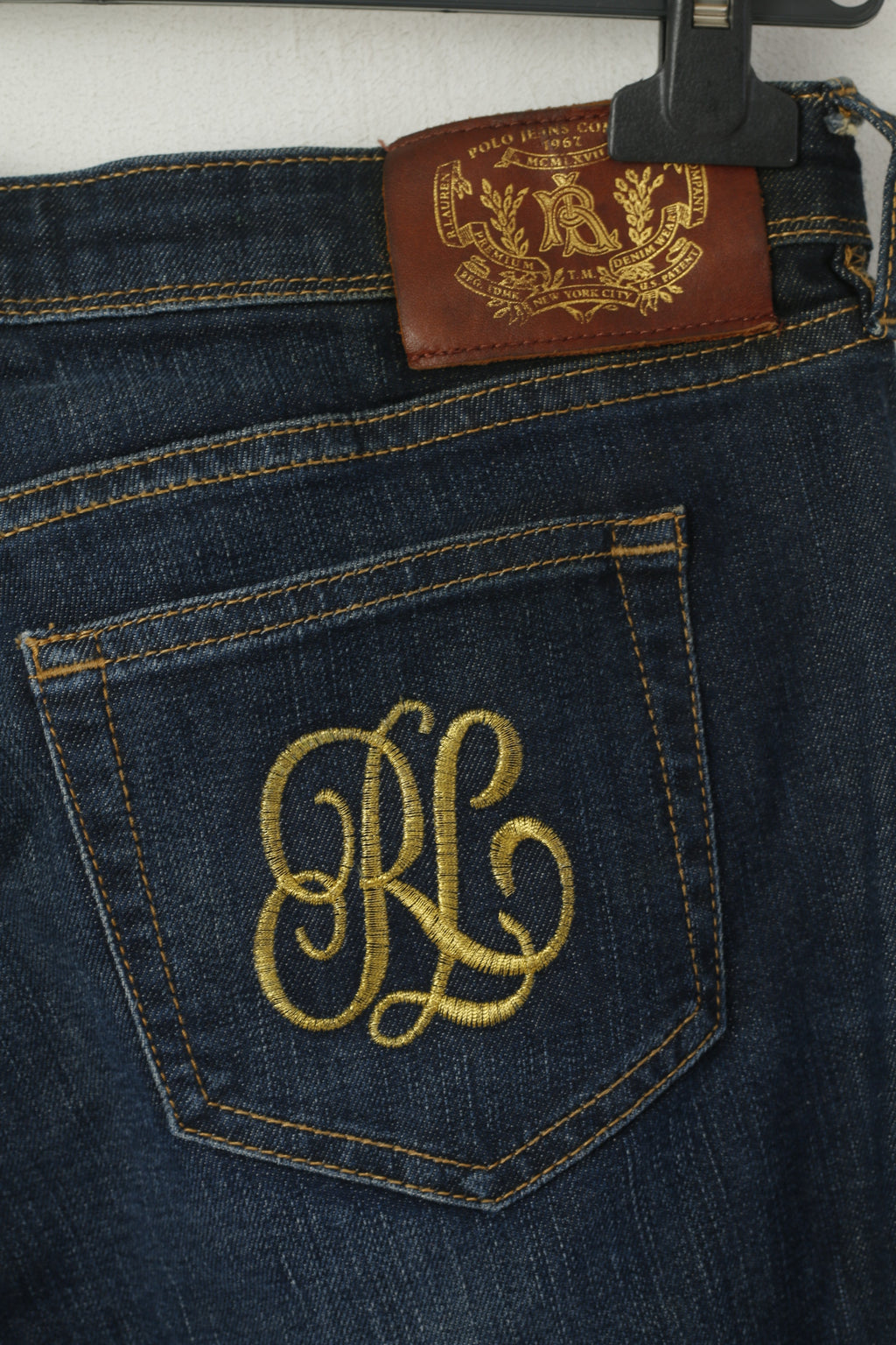 Polo Jeans Ralph Lauren Women 30 / 32 Trousers Navy Denim Jeans Cotton Bootcut Pants