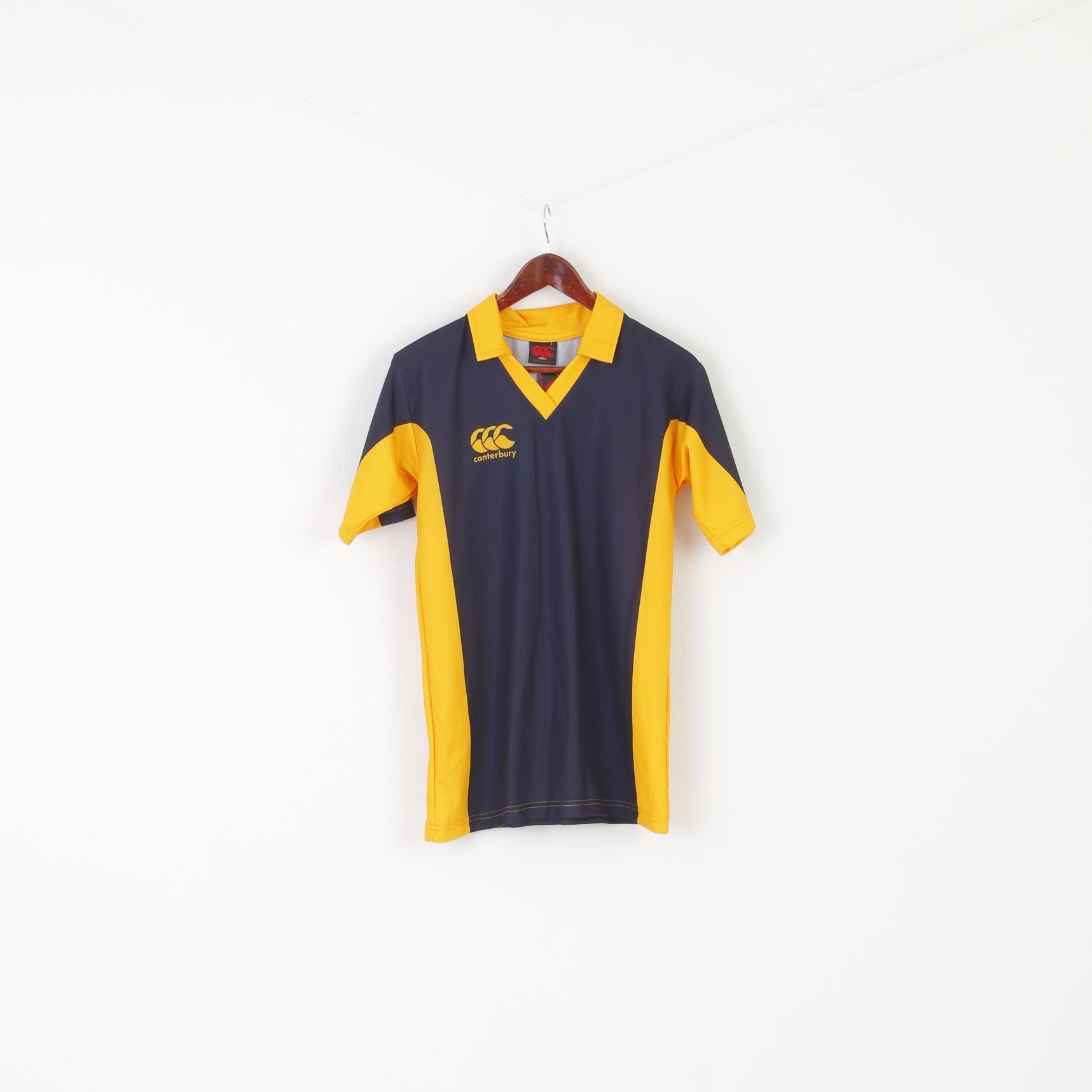 New Canterbury Men S Polo Shirt Navy Vintage Plain Sportswear Jersey Top