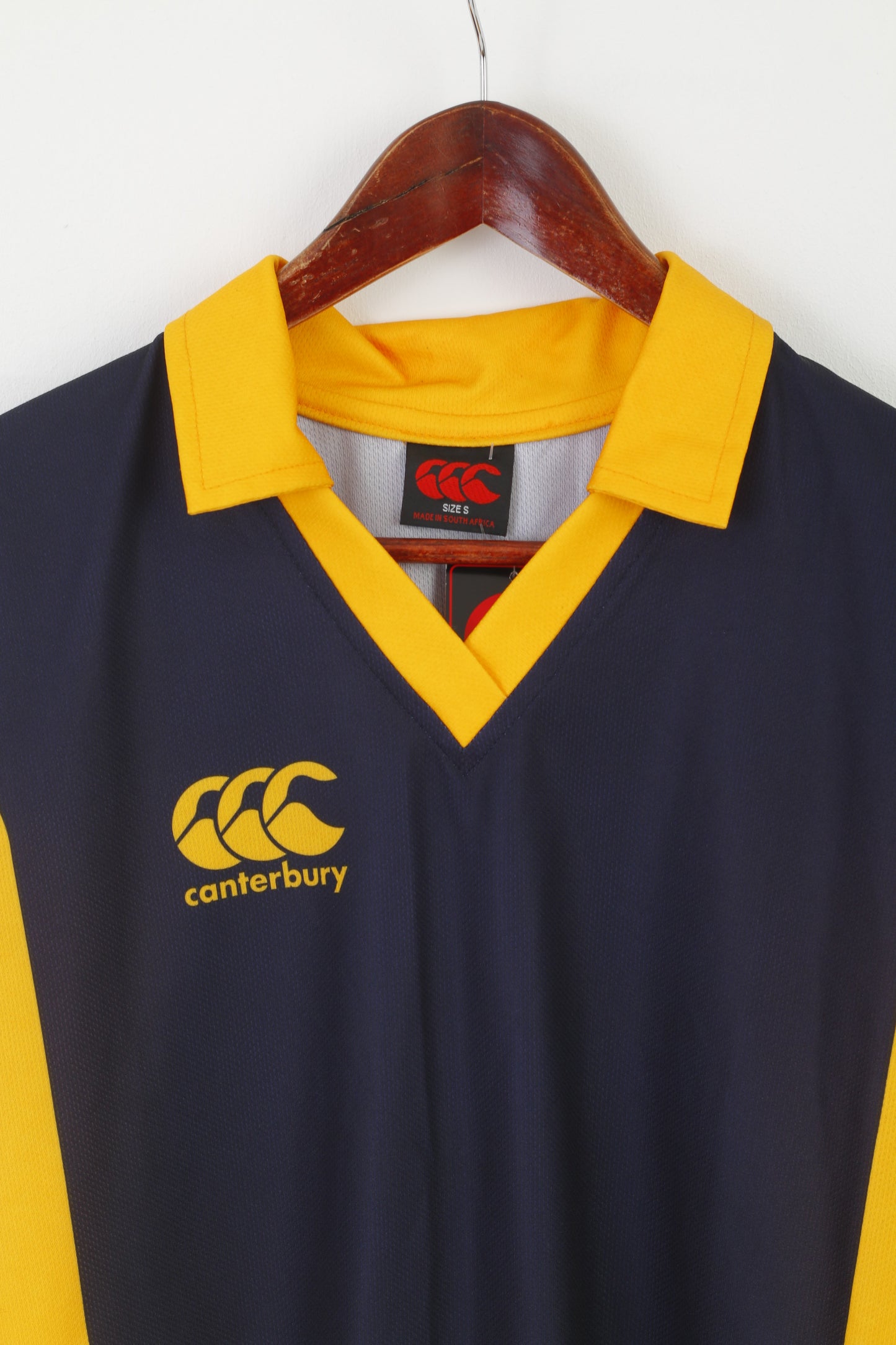 New Canterbury Men S Polo Shirt Navy Vintage Plain Sportswear Jersey Top