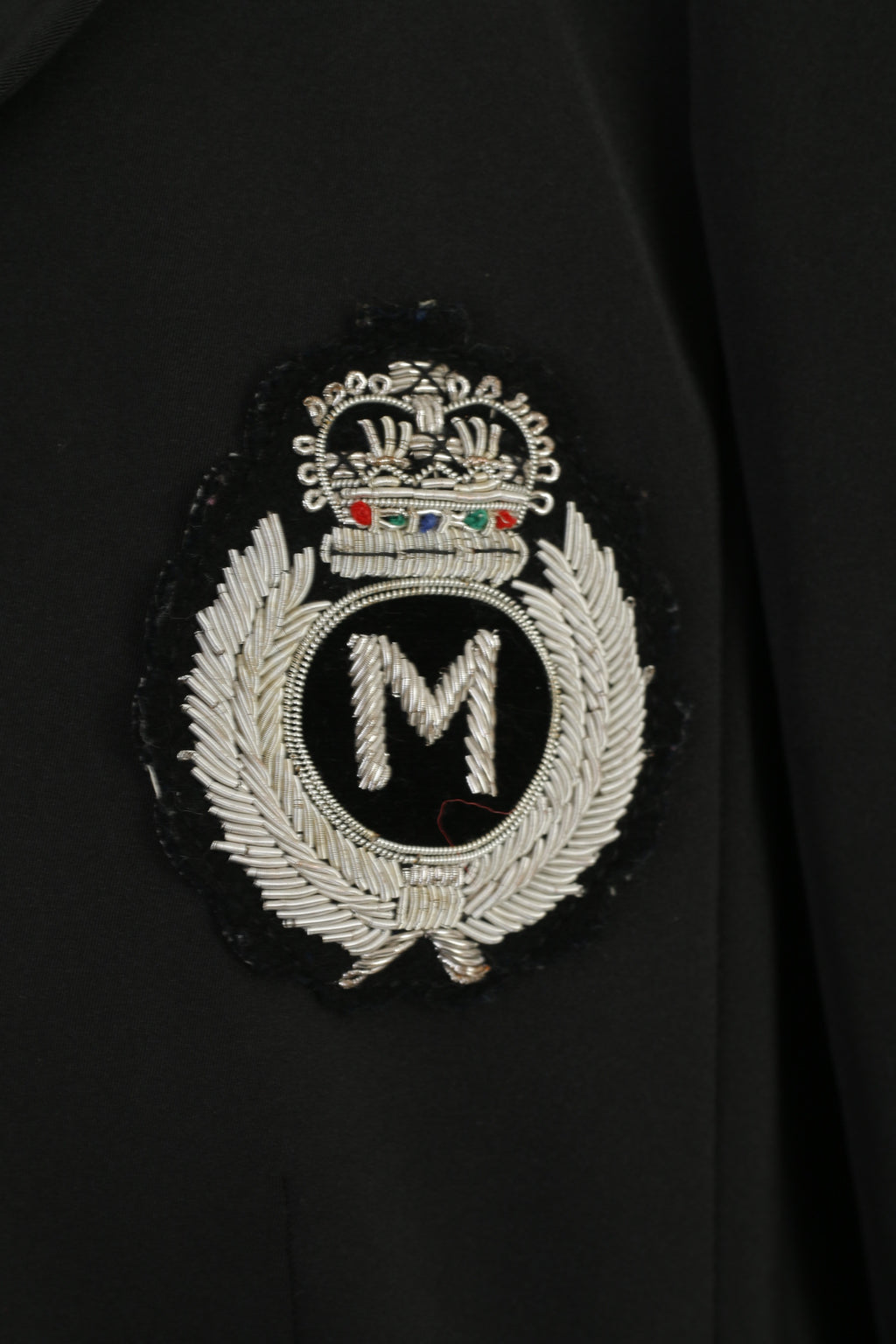 Madeleine Donna 10 38 S/M Blazer Giacca nera lucida con bottoni dettagliati a doppio petto