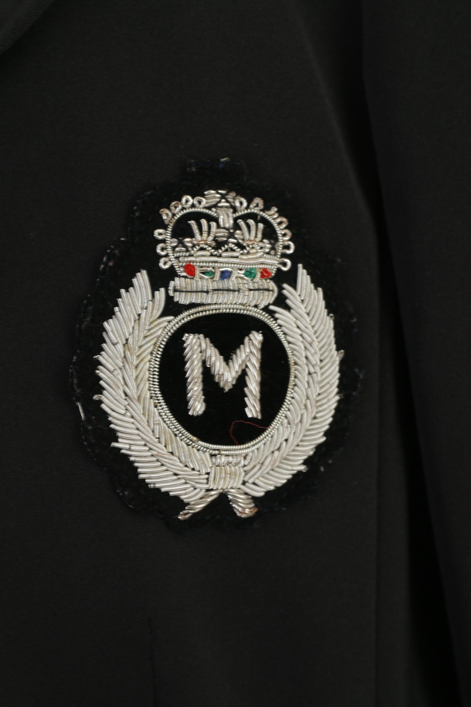 Madeleine Women 10 38 S/M Blazer Black Shiny Double Breasted Detailed Buttons Jacket