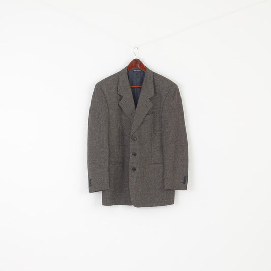 Pal Zileri Men 48 38 Blazer Brown Wool Vintage Single Breasted Made in Italy Jacket