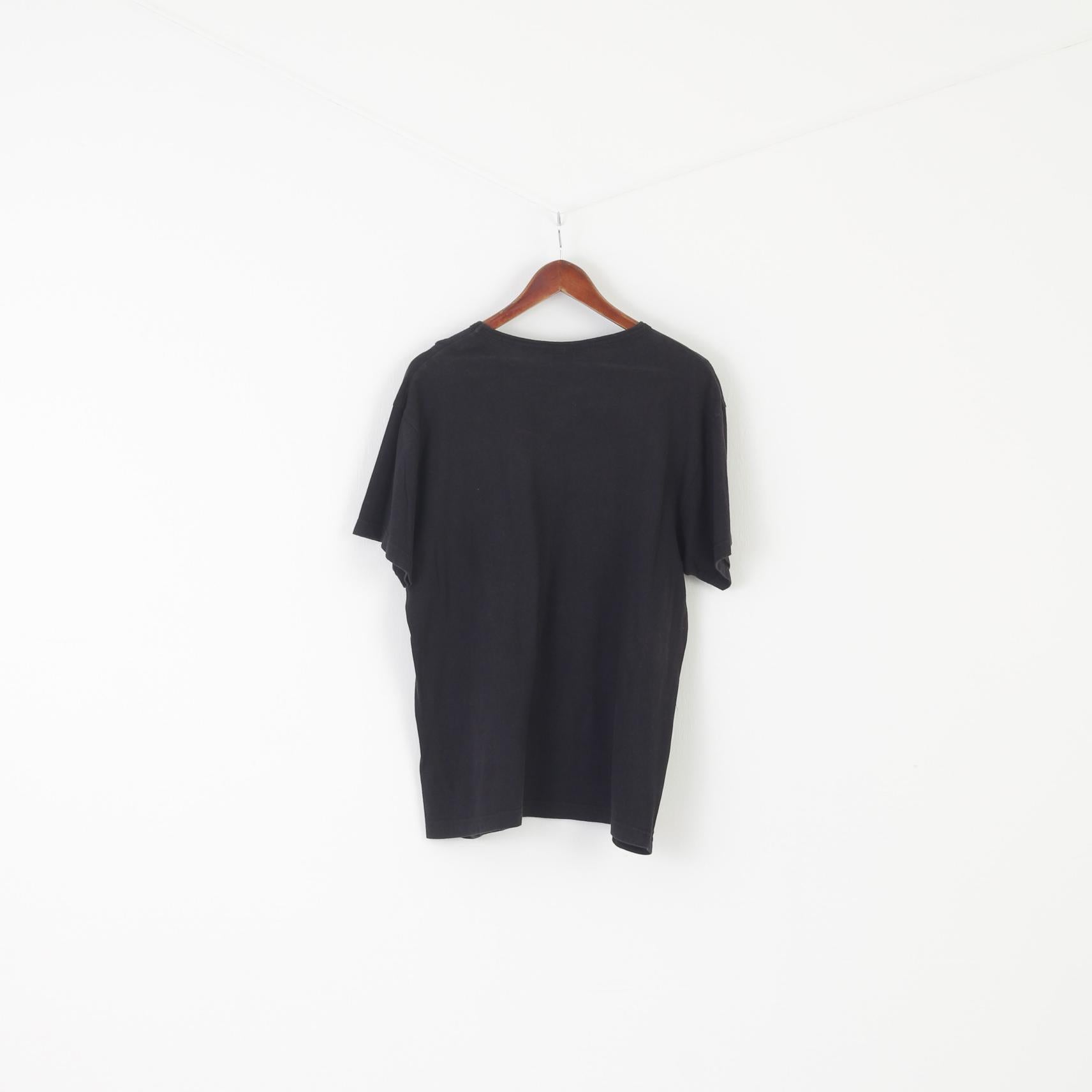 Ecko Unltd. Men L Shirt Black Cotton Urban Clothing Graphic Crew Neck Top