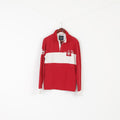 Ruck & Maul Men M Polo Shirt Maroon Cotton Rugby Football Club 1823 Long Sleeve Top
