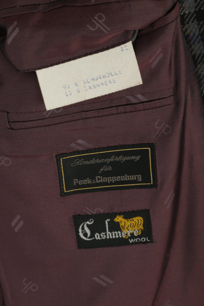 Daniel Hechter Paris Uomo 48 Blazer Giacca vintage in misto lana e cashmere a quadri multipli