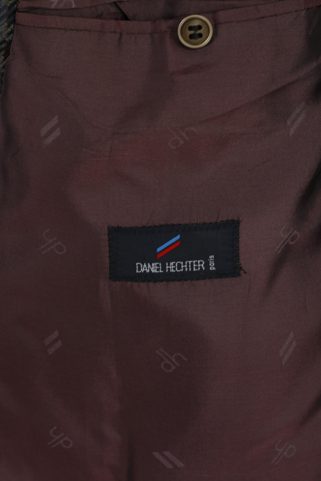 Daniel Hechter Paris Homme 48 Blazer Multi Check Laine Cachemire Mélange Veste Vintage