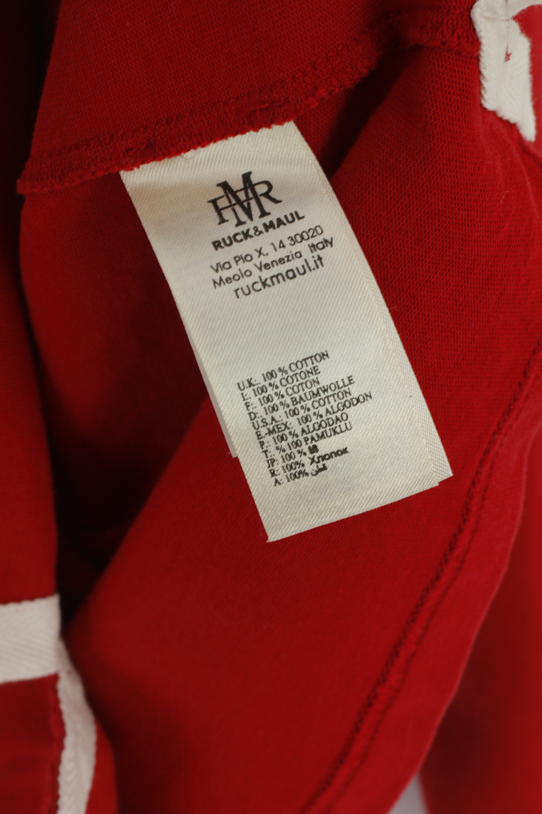 Polo Ruck &amp; Maul da uomo M, maglietta a maniche lunghe in cotone marrone rugby Football Club 1823