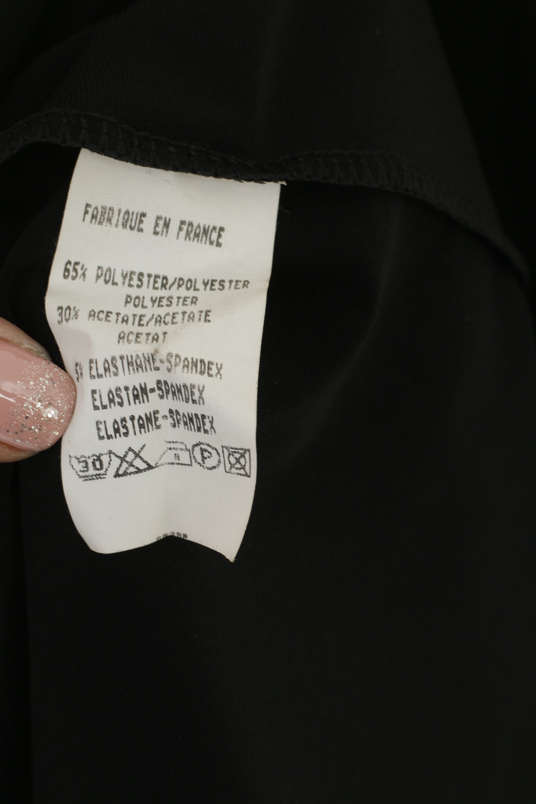 Daxon Femme 48/50 20/24 XXL Chemise Noir Floral Épaulettes France Blouse Stretch