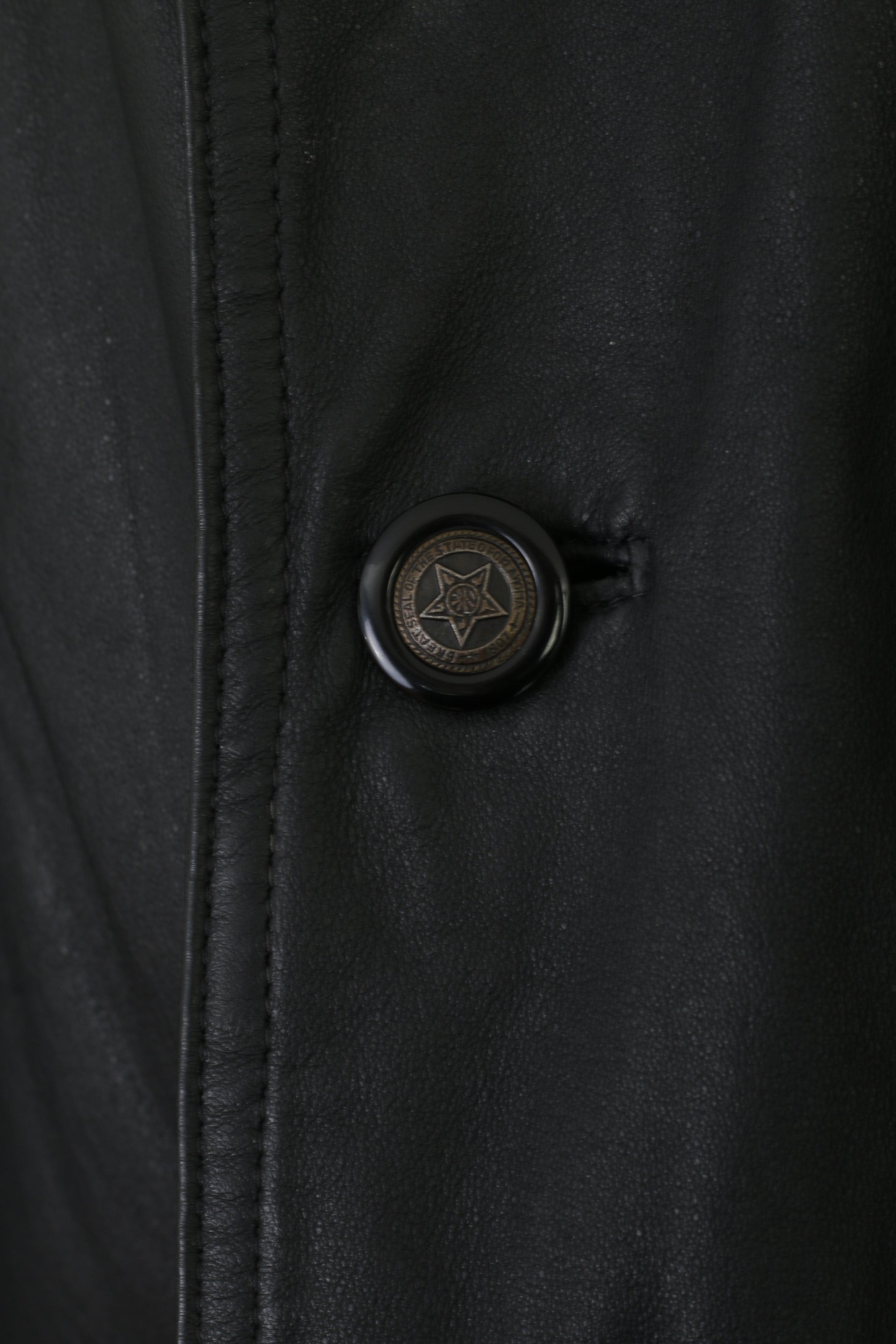 Original Hardware 57 Heavy Men 3XL Jacket Black Leather Vintage Collared Classic Top