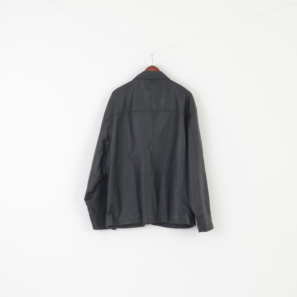 Original Hardware 57 Heavy Men 3XL Jacket Black Leather Vintage Collared Classic Top