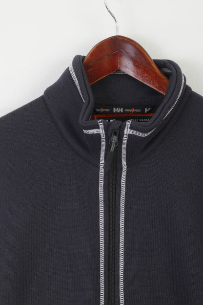 Helly Hansen Workwear Men L Sweatshirt Gray Full Zipper For Extreme Conditions Top