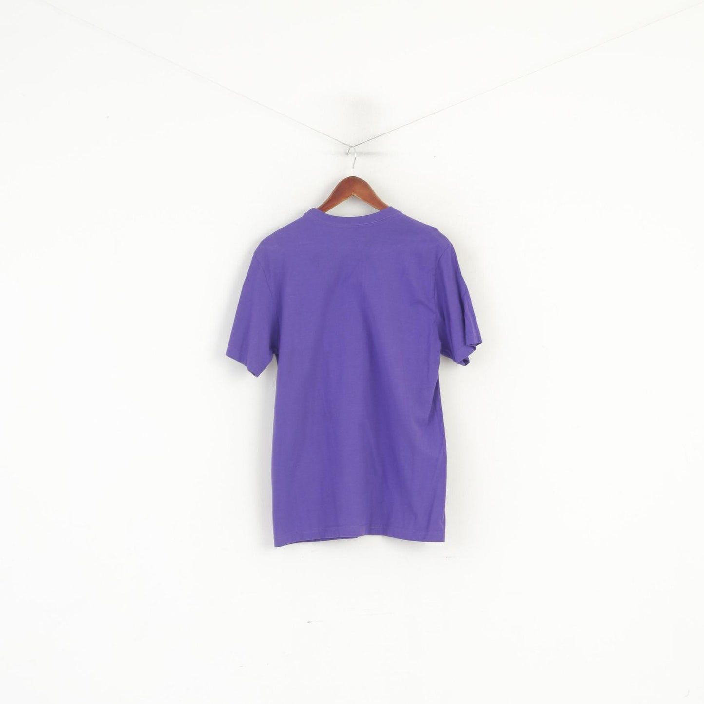 Maglietta Nike da uomo a maniche lunghe in cotone viola con grafica Just Do It, vestibilità standard