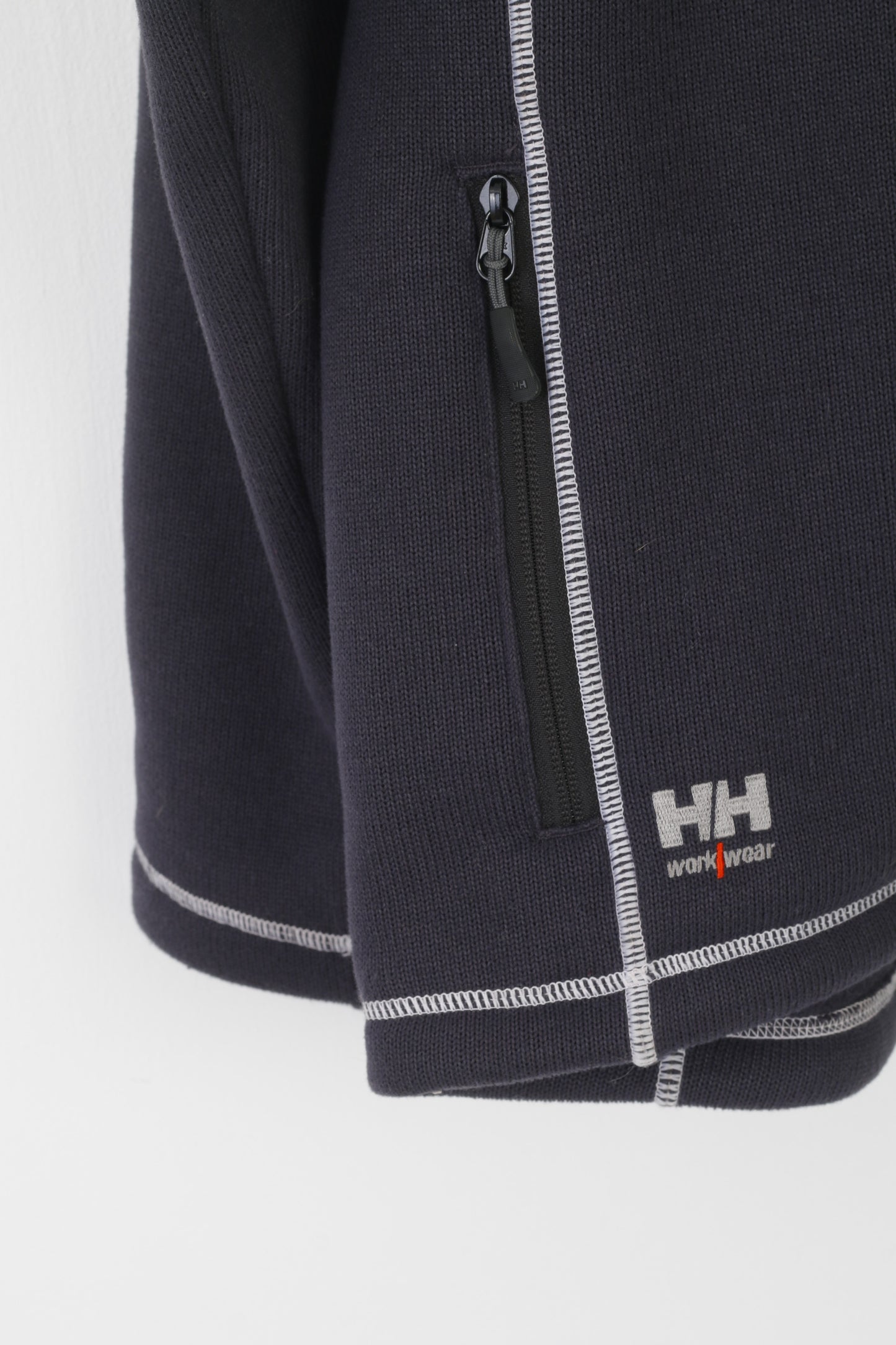 Helly Hansen Workwear Men L Felpa grigia con cerniera intera per condizioni estreme Top