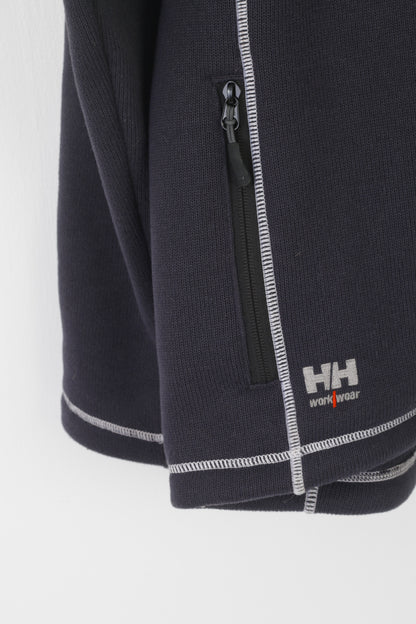 Helly Hansen Workwear Men L Sweatshirt Gray Full Zipper For Extreme Conditions Top