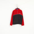 Superbike Men L Fleece Top Red Vintage SBK Zip Neck World Chempionship Sweatshirt