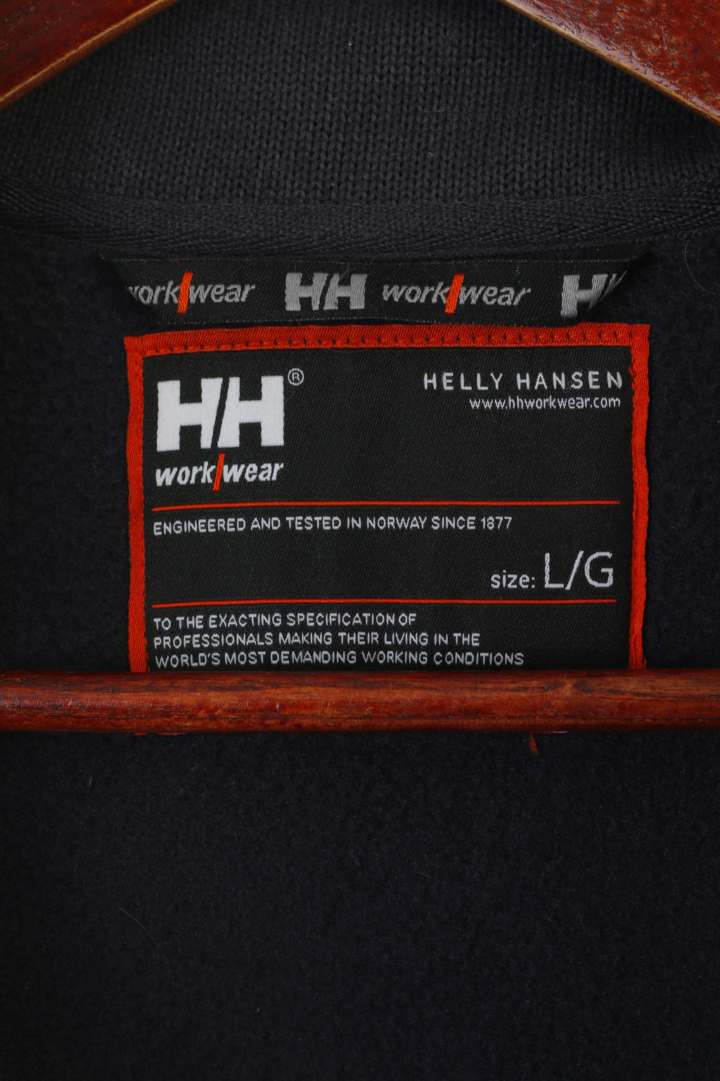 Helly Hansen Workwear Men L Sweatshirt Gris Fermeture Éclair Complète Pour Conditions Extrêmes Top