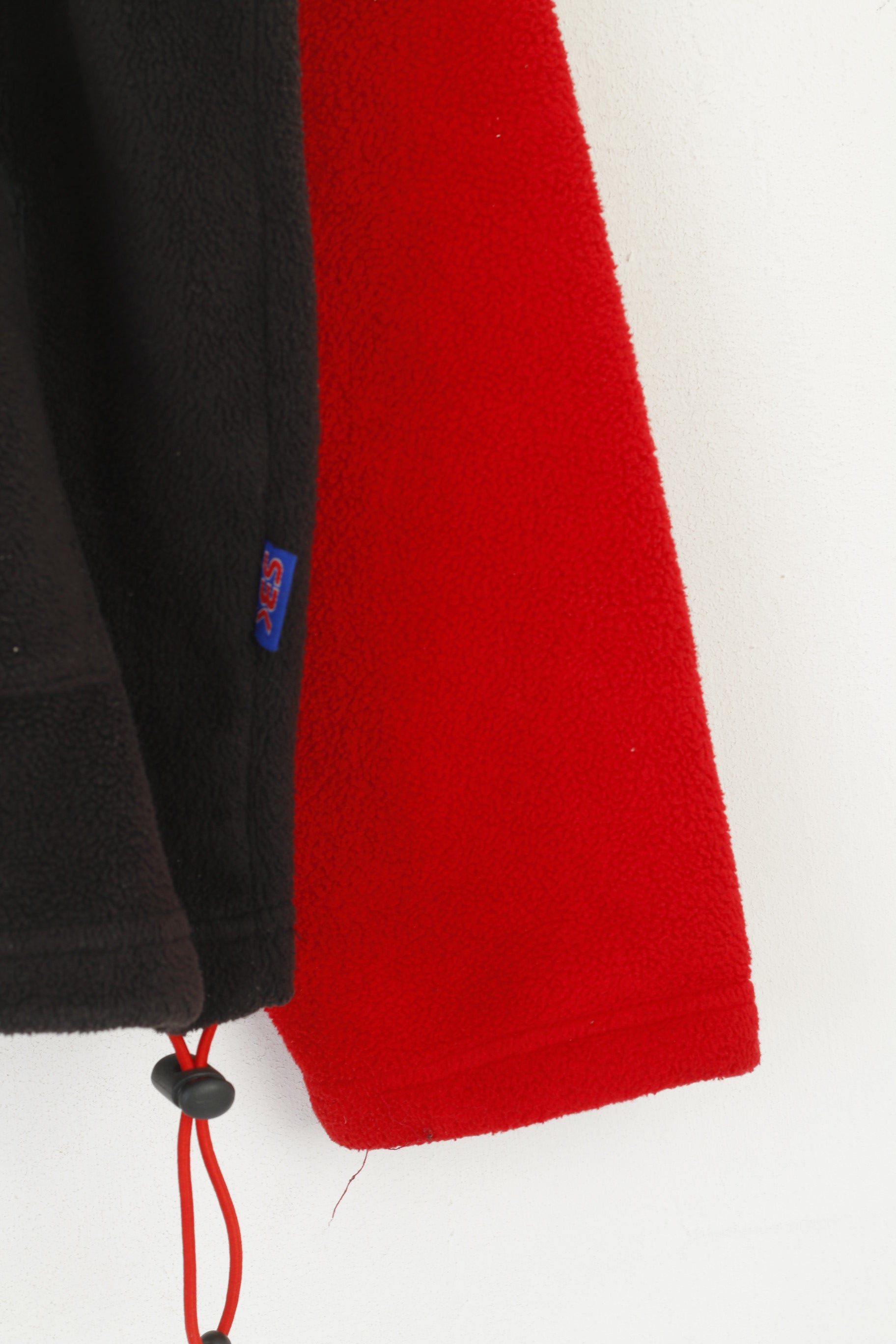 Superbike Men L Fleece Top Red Vintage SBK Zip Neck World Chempionship Sweatshirt