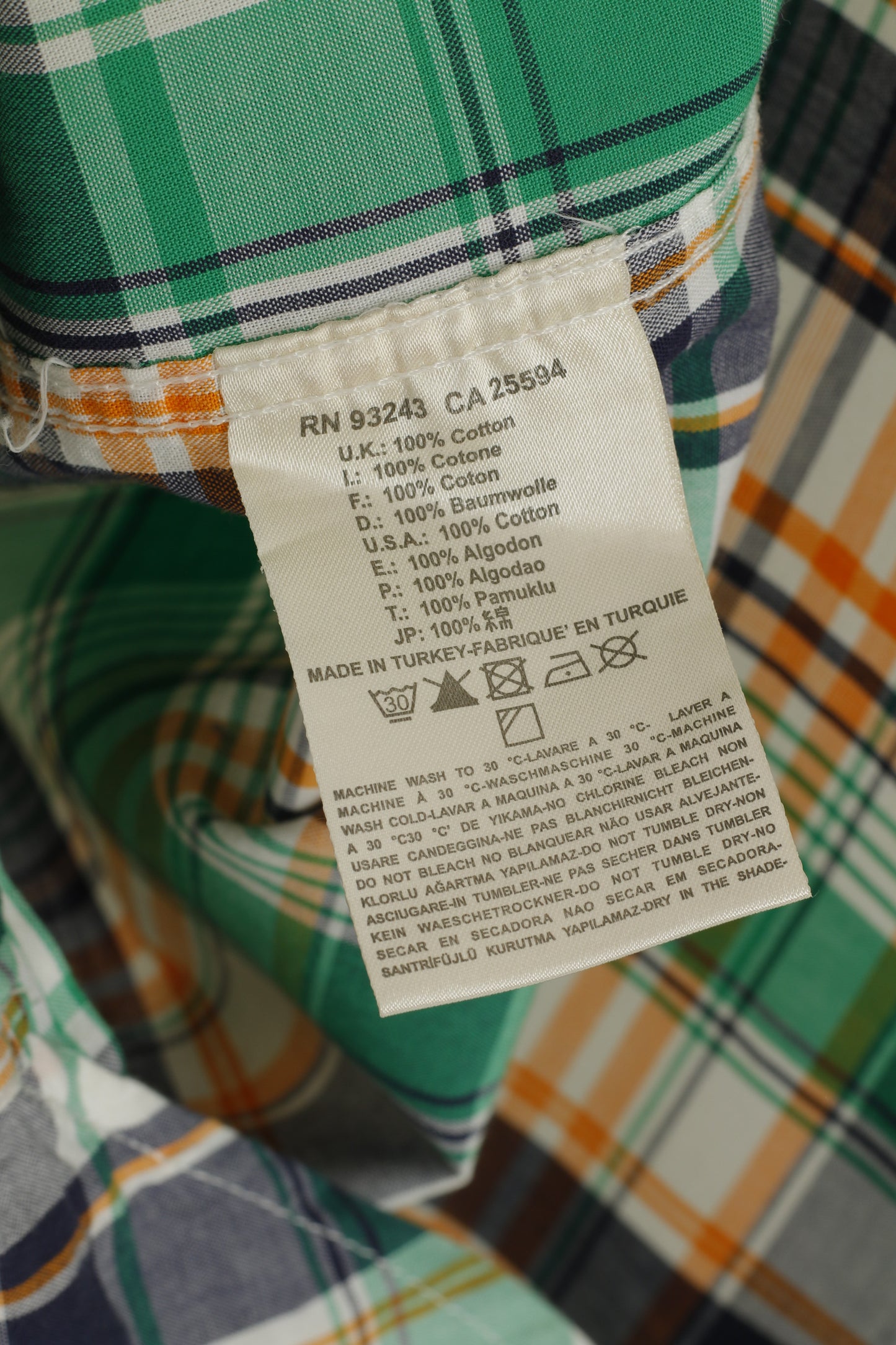 Camicia casual da uomo Diesel Top a maniche lunghe con tasca con zip in cotone verde a quadri