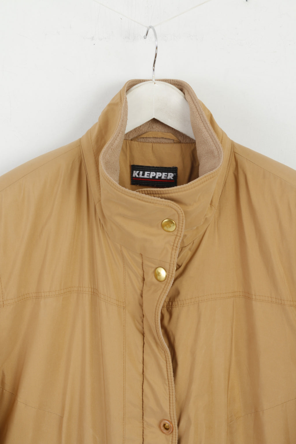 Klepper Women 22 48 Coat Shiny Brown Padded Aqua Stop Full Zipper Top