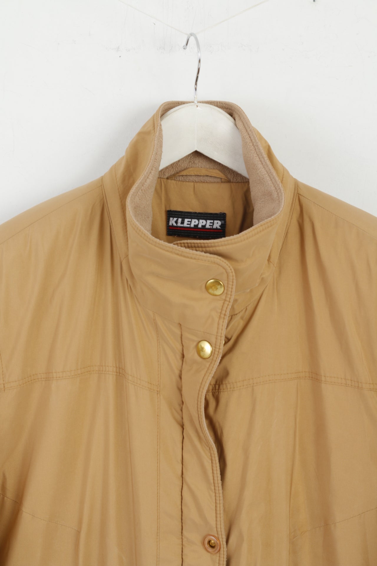 Klepper Women 22 48 Coat Shiny Brown Padded Aqua Stop Full Zipper Top