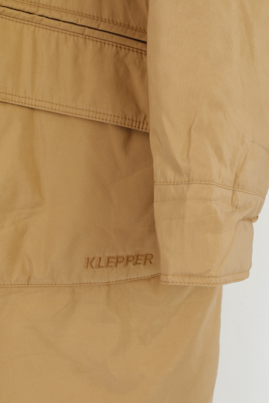 Klepper Women 22 48 Coat Shiny Brown Padded Aqua Stop Full Zipper Top