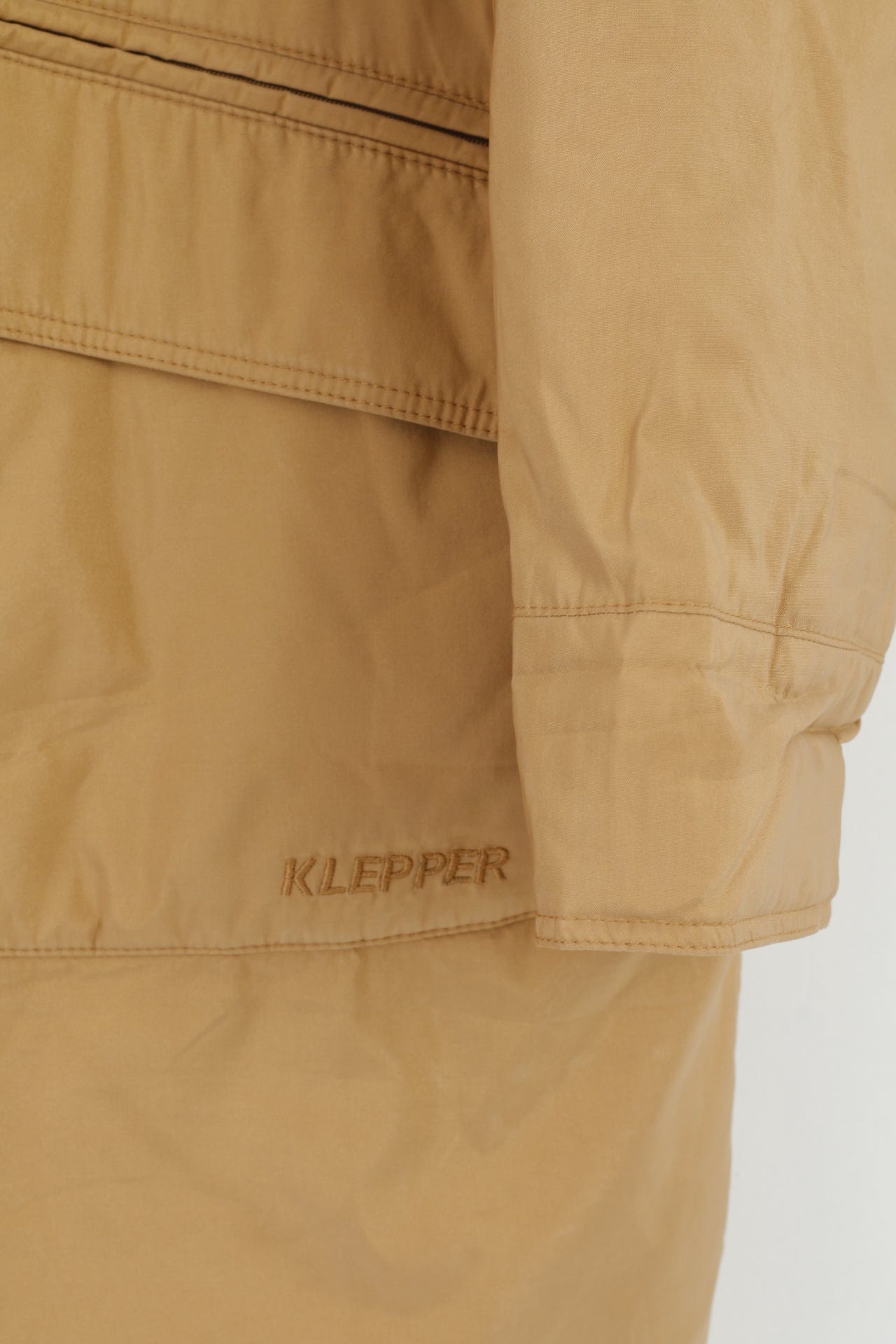 Klepper Women 22 48 Coat Shiny Brown Padded Aqua Stop Full Zipper Top