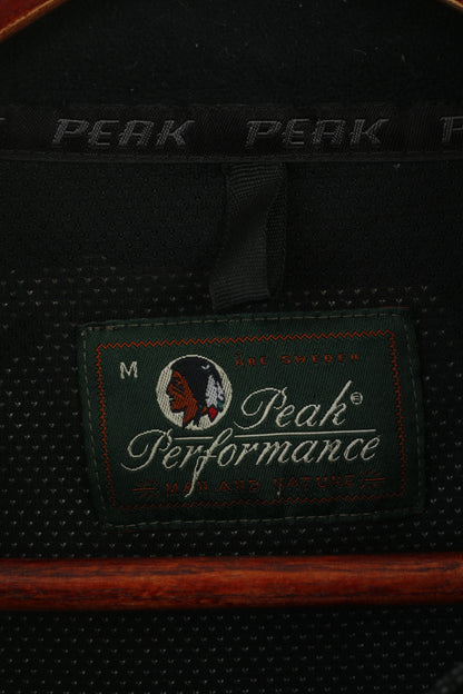 Peak Performance Women M (S) Jacket Black Windstopper Zip Up Outdoor Top