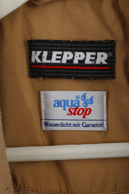 Klepper Women 22 48 Coat Shiny Brown Padded Aqua Stop Full Zipper Top