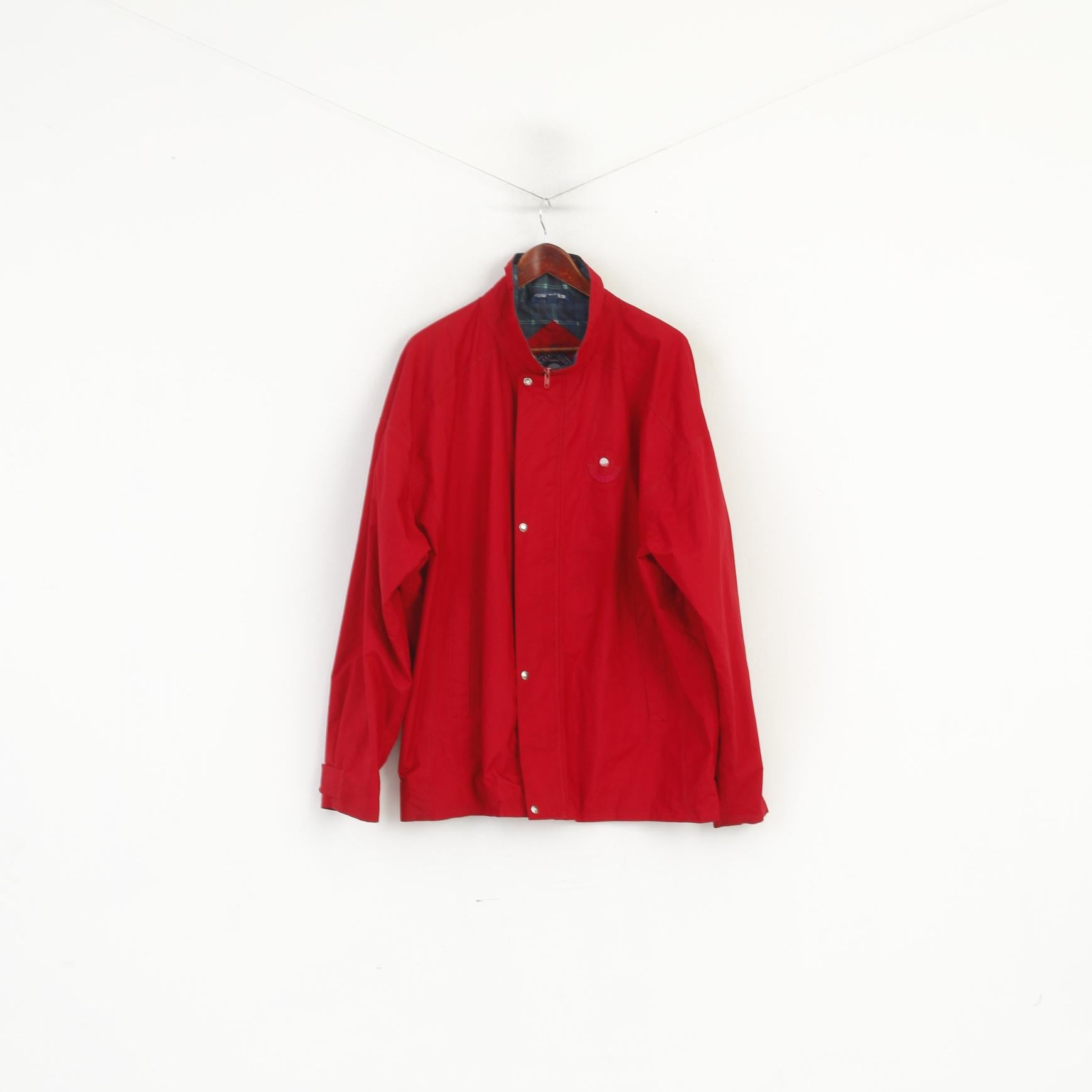 Giacca Rukka da uomo XL Giacca a vento da esterno leggera rossa con cerniera intera