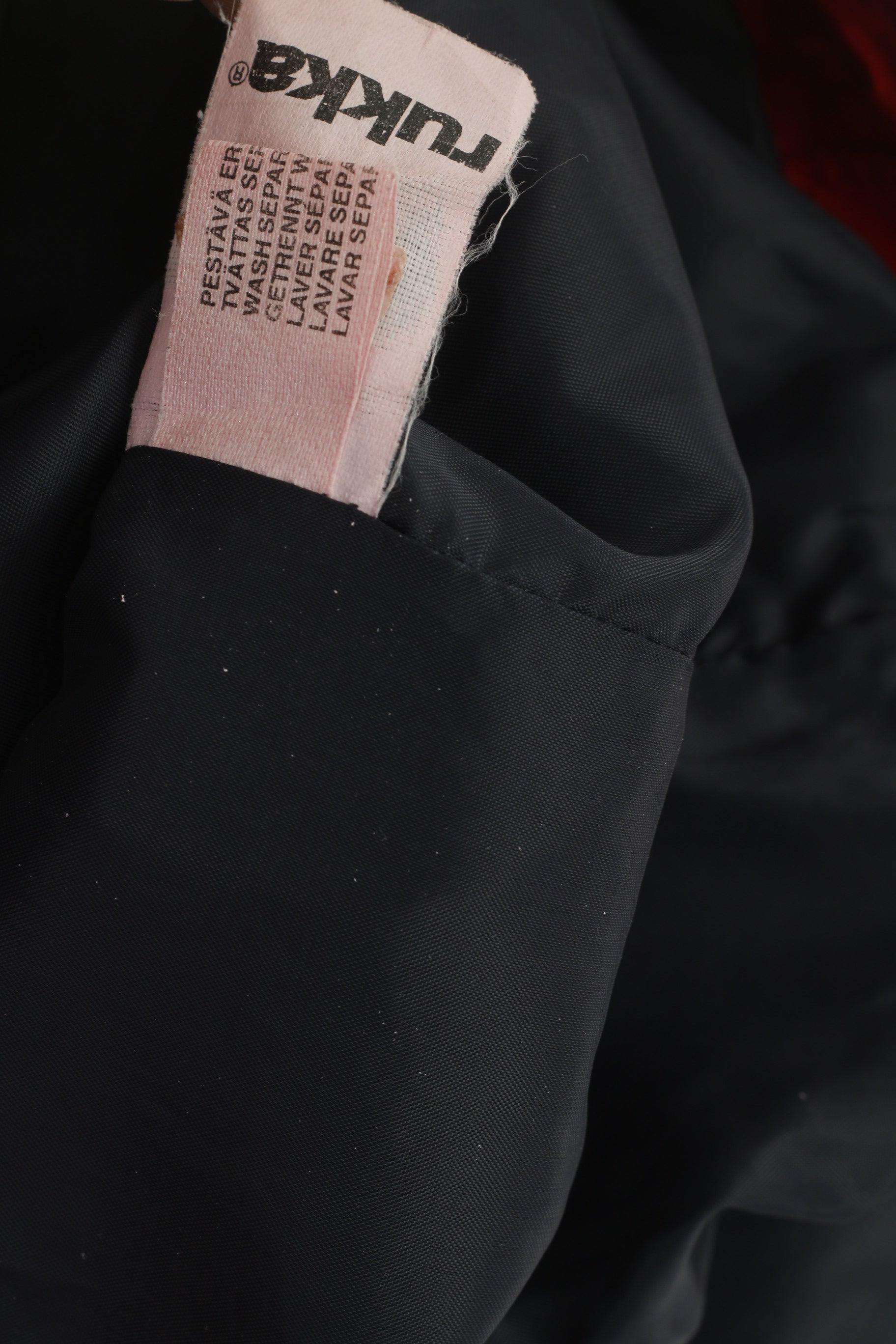 Giacca Rukka da uomo XL Giacca a vento da esterno leggera rossa con cerniera intera