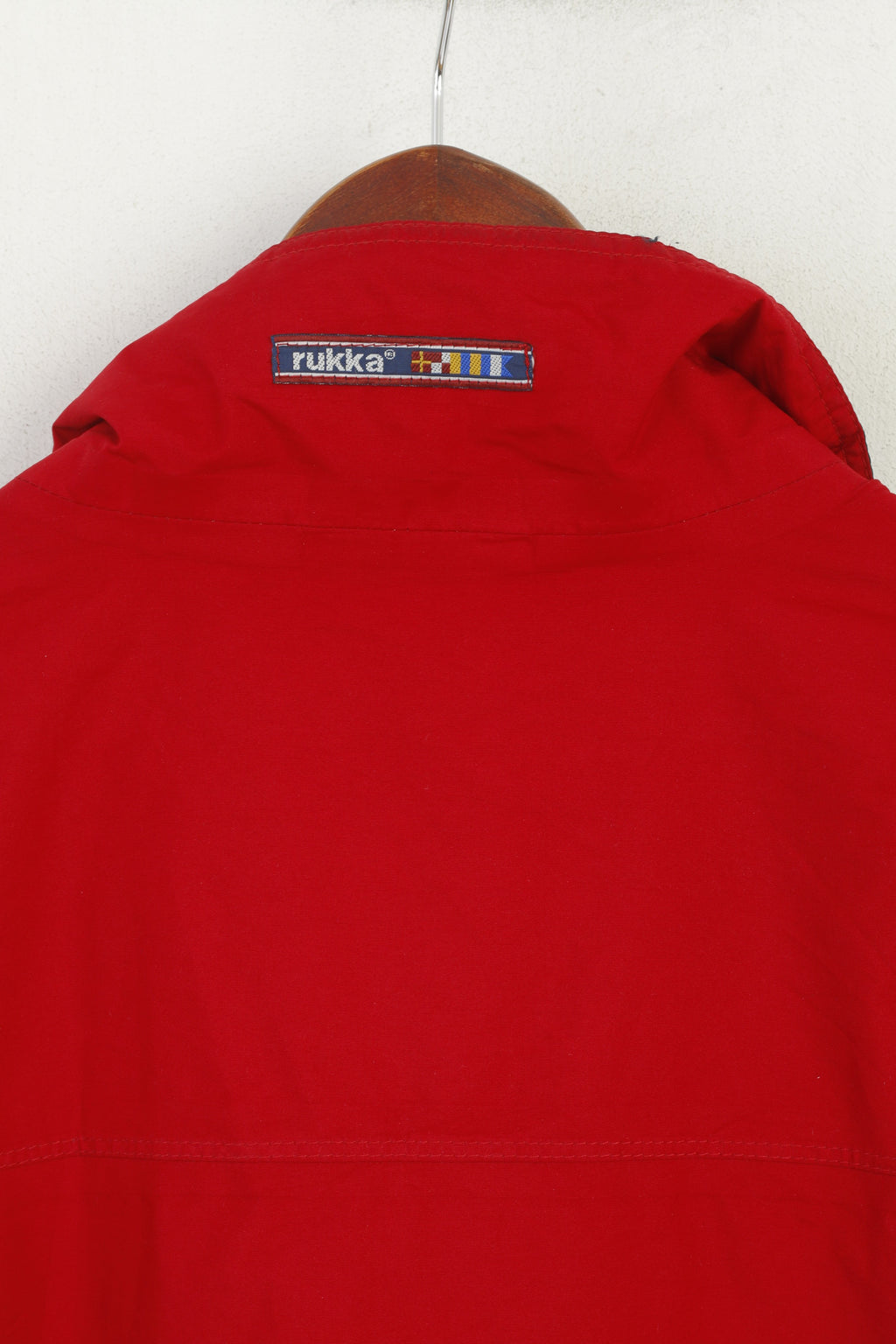 Giacca Rukka da uomo XL Giacca a vento da esterno leggera rossa con cerniera intera
