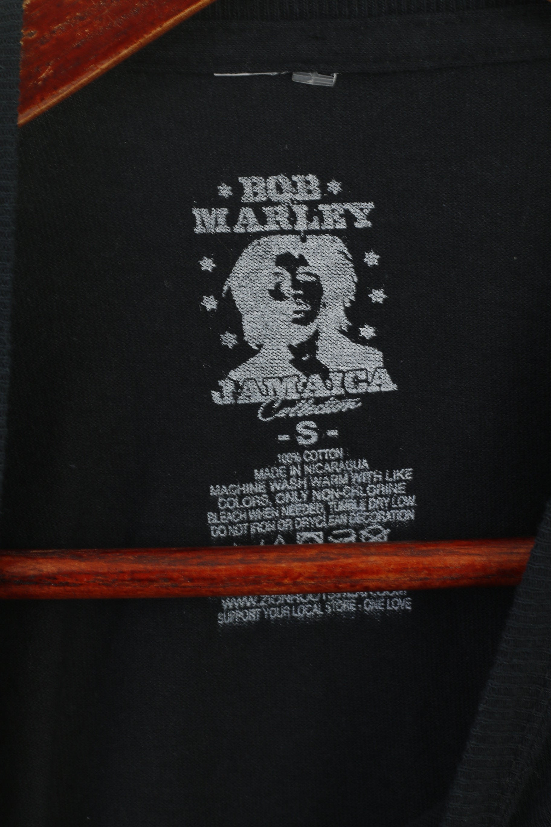 Jamaïque Collection Bob Marley hommes chemise noir coton graphique Reggae haut