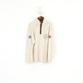 Nangaparbat Homme 50/52 XXXL Pull Beige Tricoté Himalaya Col Zippé Pull Classique