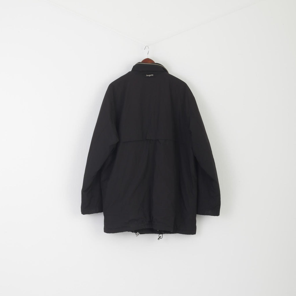 Bugatti Men 56 XXL Veste Noire Doublée Zippée Classique Équipée Multi Poche Haut