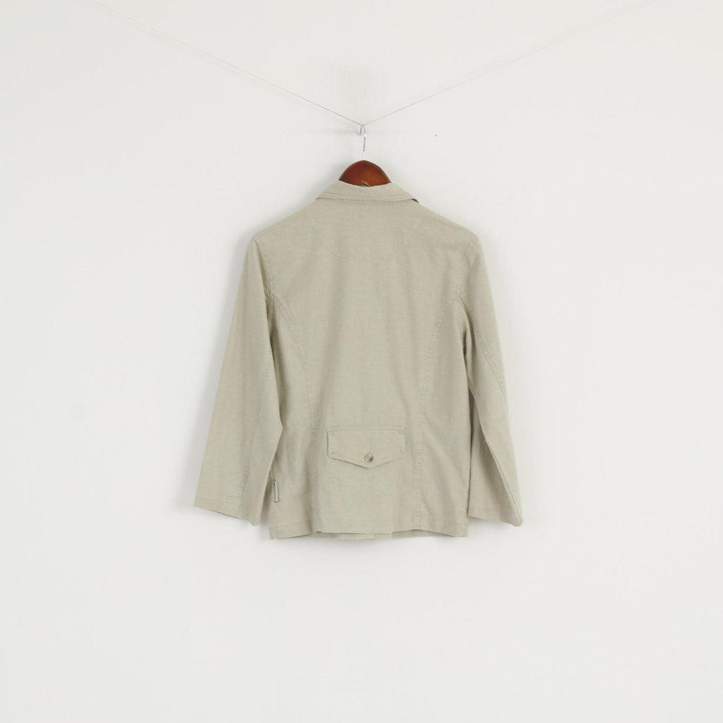 Columbia Women S Casual Shirt Beige Linen Sportswear Outdoor Hiking Top