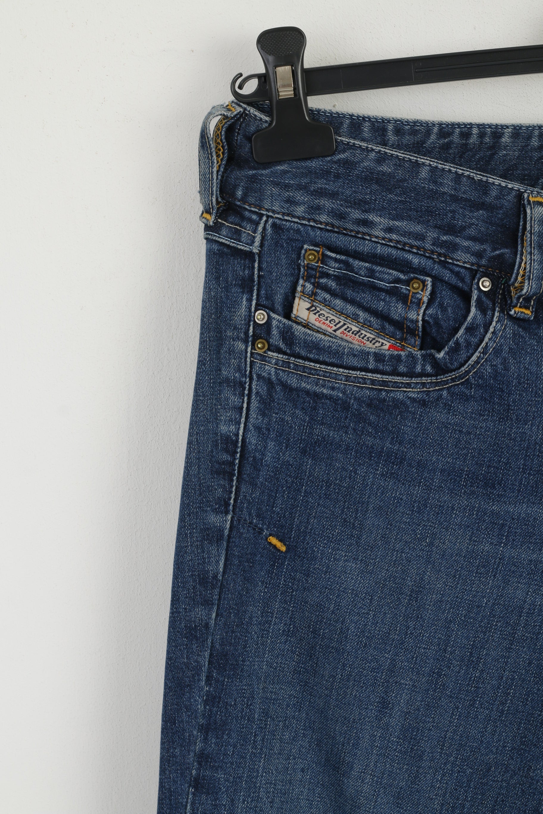 Diesel Industry Women 27 Trousers Navy Denim Cotton Bootcut Jeans Pants