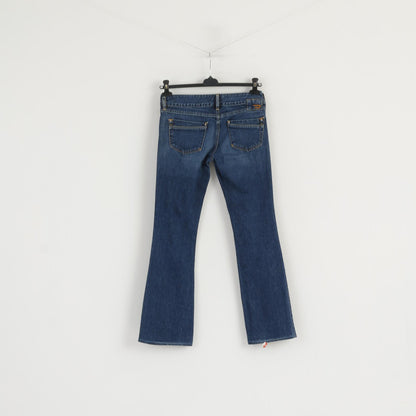 Diesel Industry Women 27 Trousers Navy Denim Cotton Bootcut Jeans Pants