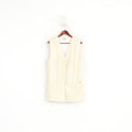 Finn Karelia Women 22 46 XL Waistcoat Yellow Long Vintage Sleeveless Top