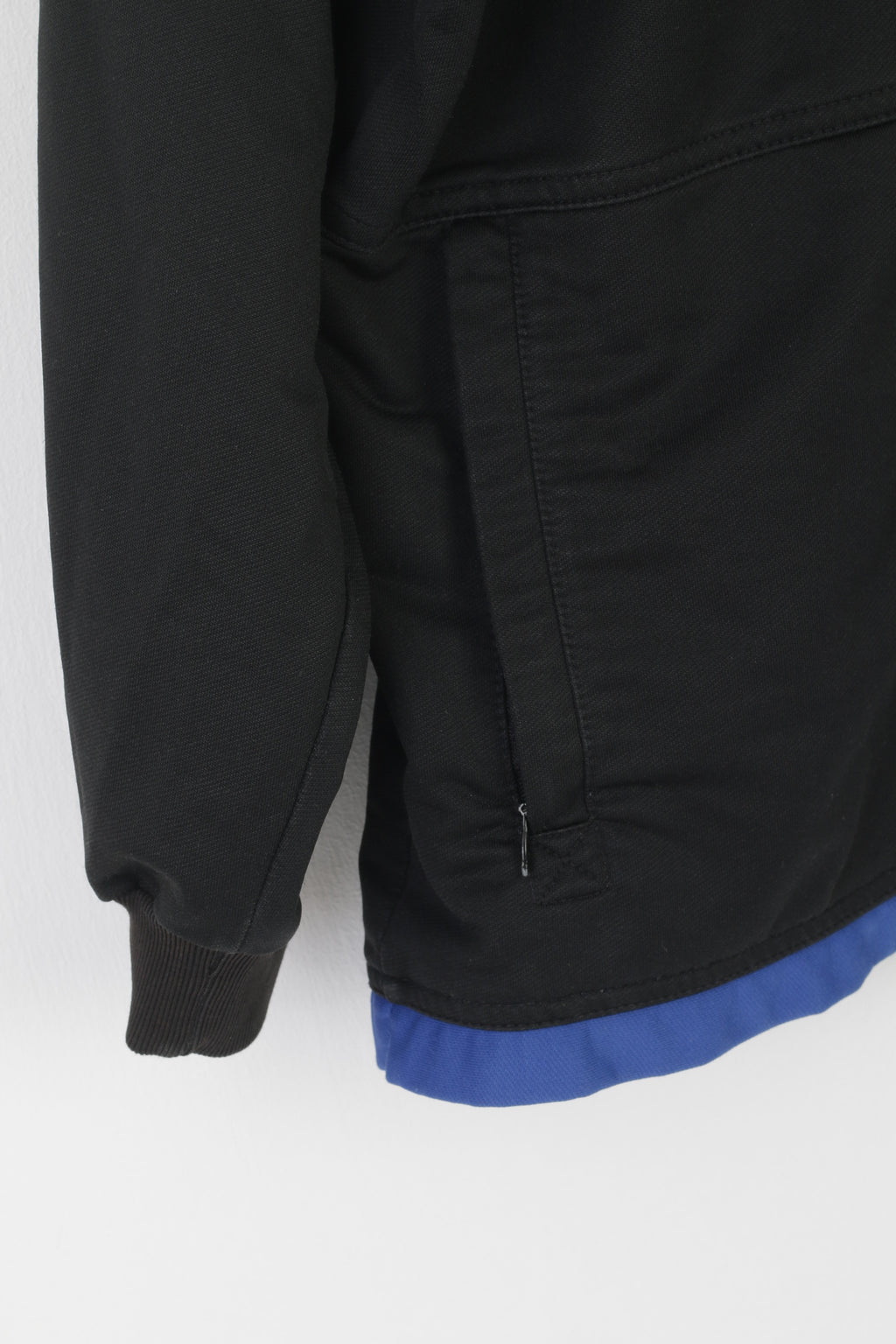 Nike Youth 164 176 Sweatshirt Blue Shiny Vintage 90s Full Zipper Sport Track Top